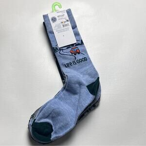 LIFE IS GOOD Men's Lightweight Low Cut Multi 3 Pack Crew Sock Set